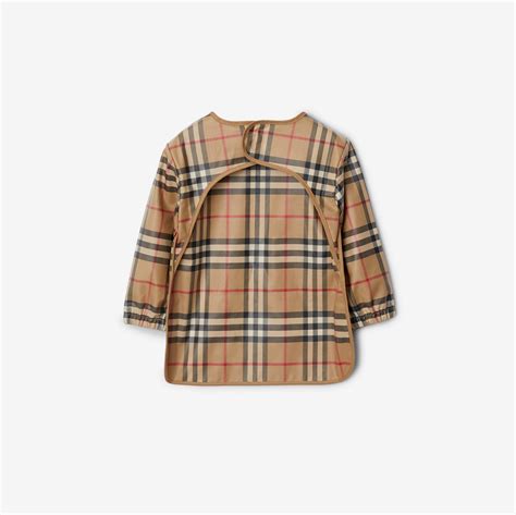 burberry kids checked bibs kit|Check Cotton Bib in Archive beige .